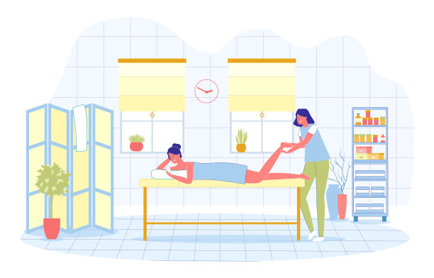 现代水疗沙龙中的反射性足部按摩。图片下载