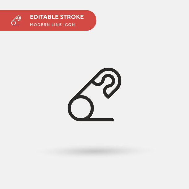 安全别针简单图标符号图片下载