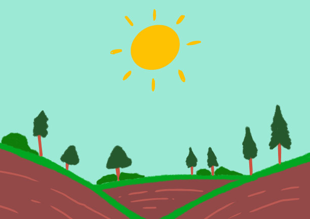 平地景观泛水绿色的自然森林树木背景图片下载