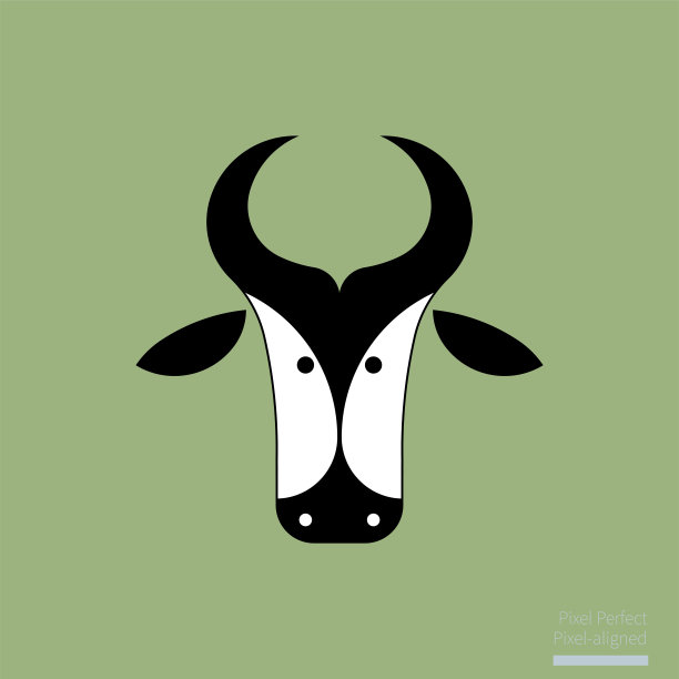 牛头图标，设计元素海报，t恤，徽章，标志。矢量图图片下载