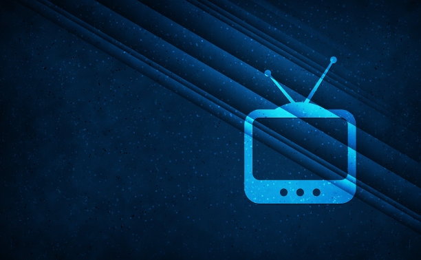 电视图标自然天光抽象深蓝色背景条纹图案插图图片下载