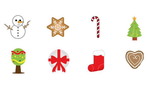 圣诞标志套装图片下载