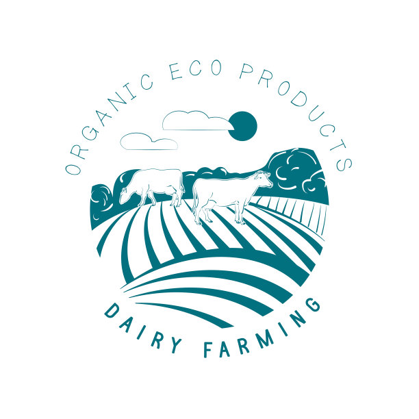 复古风格的奶牛场的标志图片下载