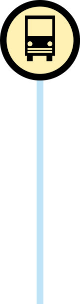 学校巴士站的交通标志图片下载