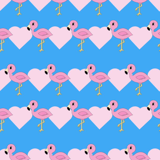 卡通可爱的火烈鸟图片下载