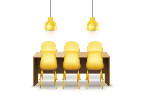 带椅子的大餐桌图片下载