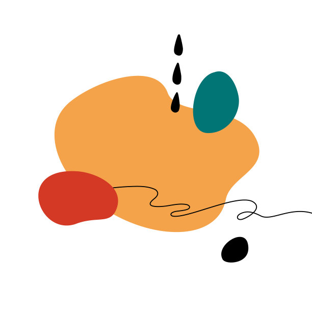 各种形状的抽象元素孤立图片下载