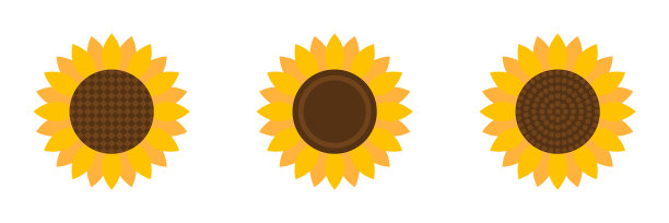 设置彩色向日葵平面图标图片下载