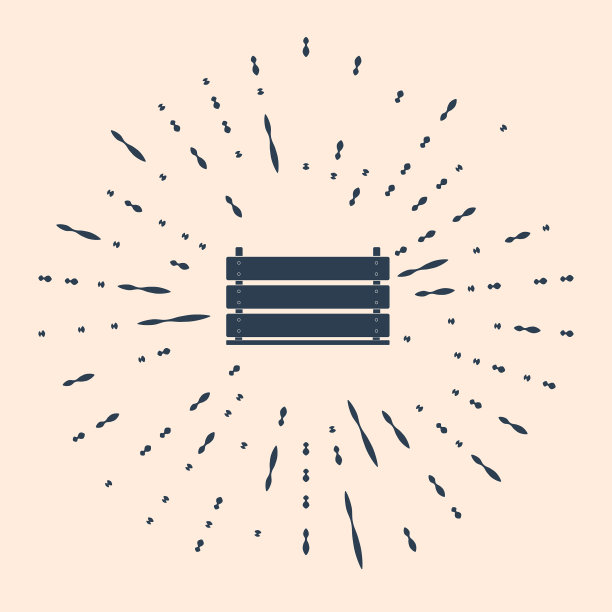 黑色木箱图标孤立在米色背景图片下载