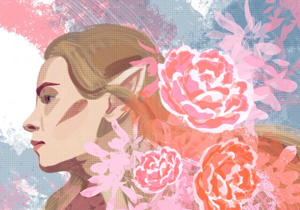 一个仙女般的美丽女人的肖像图片下载