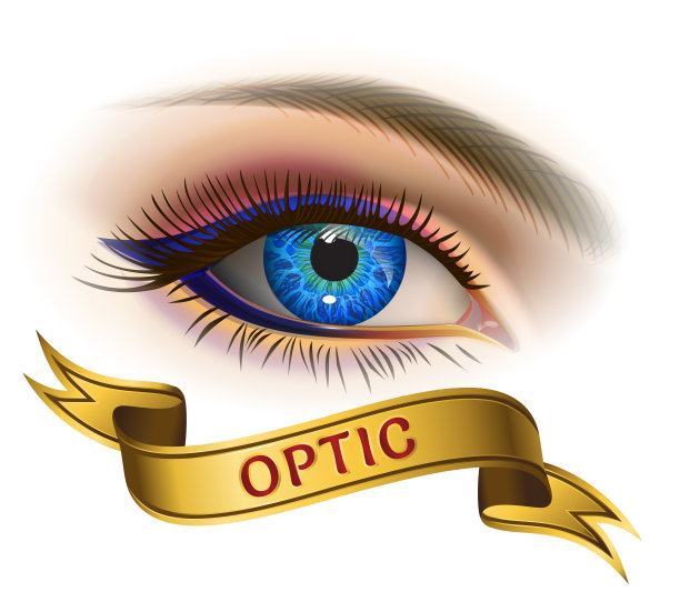 女蓝眼睛和缎带上有铭文图片下载