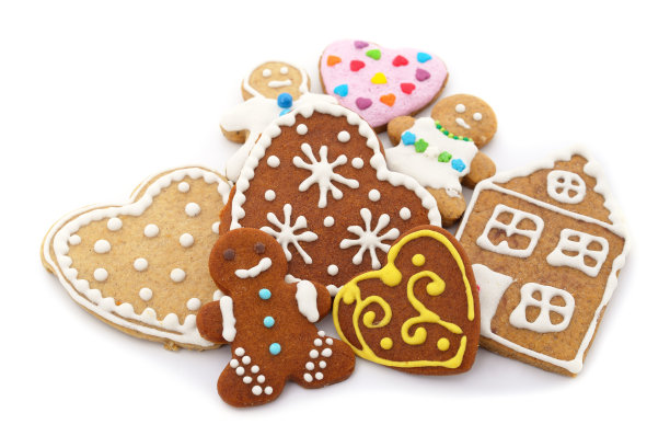圣诞姜饼曲奇。图片下载