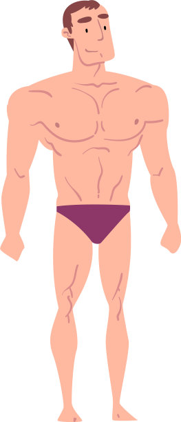 运动肌肉男在内衣裤倒图片下载