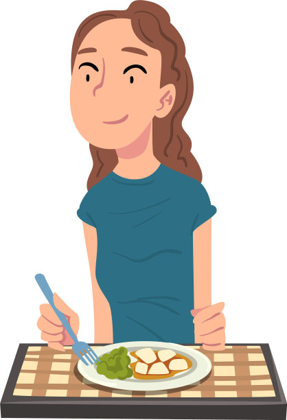 年轻女子喜欢吃健康食品图片下载