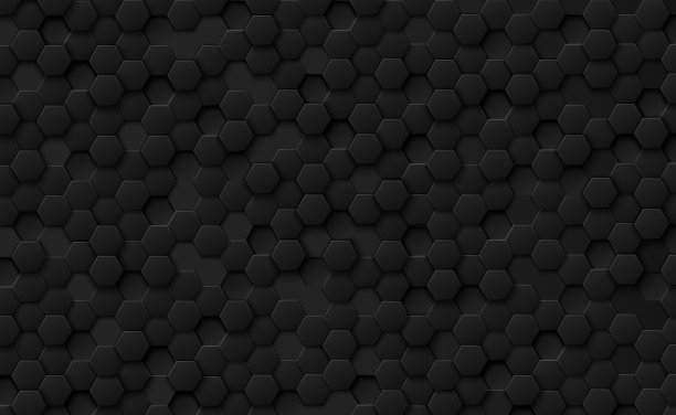 抽象六边形黑色上的黑色和灰色背景图片下载