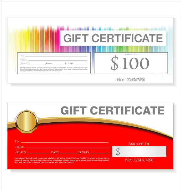 礼品券模板复古复古设计00022图片下载