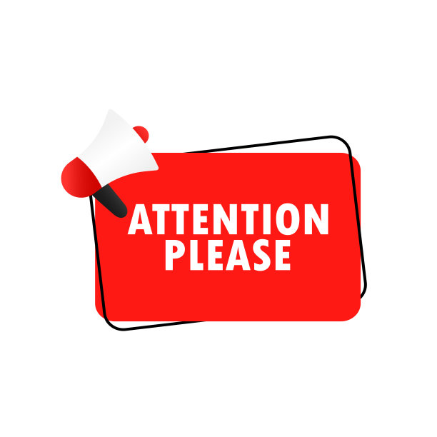 请注意图标。公告。扩音器请注意，请在气泡演讲横幅中留言。扬声器。广告。向量EPS 10。在白色背景上隔离图片下载