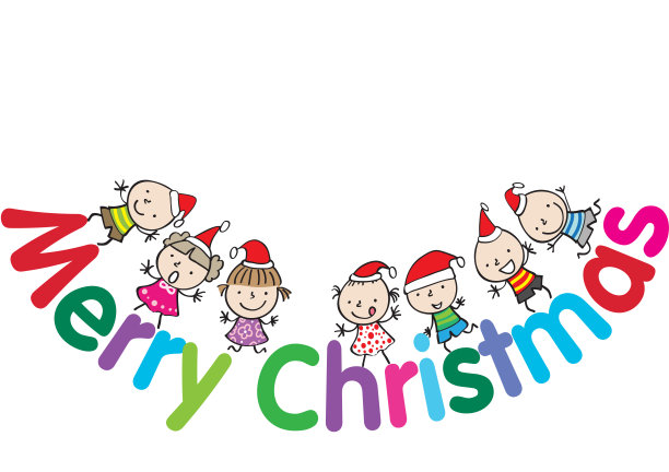 矢量卡通小朋友圣诞快乐边界背景图片下载