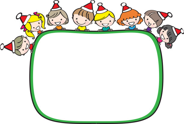 矢量卡通儿童圣诞快乐的背景图片下载