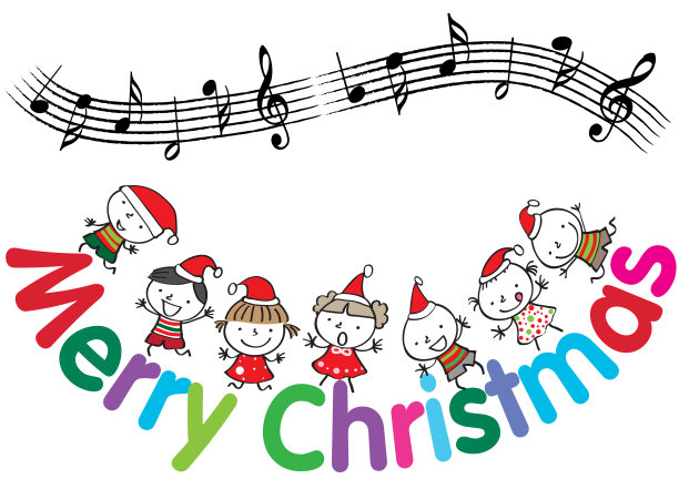 矢量卡通儿童圣诞快乐的背景图片下载