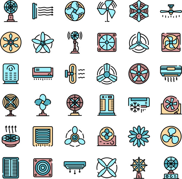 通风机图标平图片下载