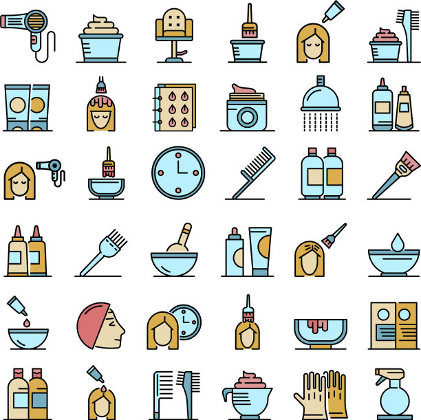 染发剂图标flat图片下载