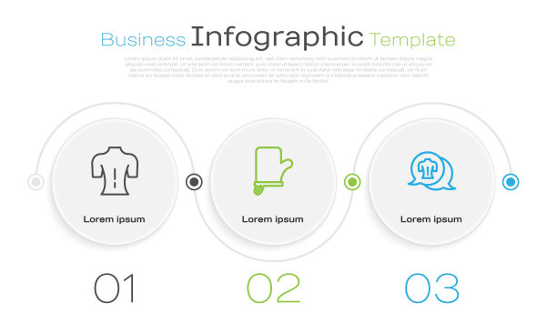 设有按摩线、桑拿手套等。业务信息模板。向量图片下载