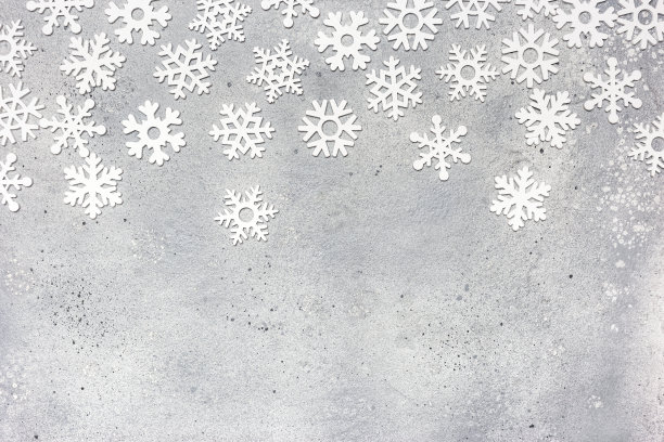 雪花做成的圣诞框架图片下载