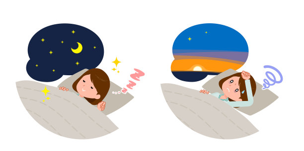 扁平型商务女性睡眠不足图片下载