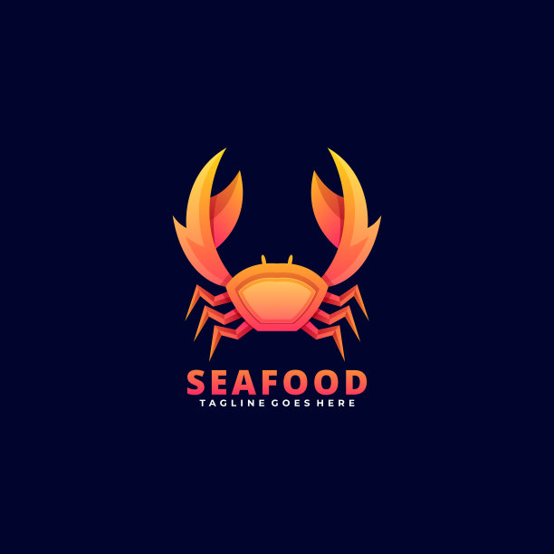 徽标海鲜梯度色彩风格图片下载