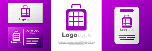 标志类型宠物携带箱子图标孤立在白色图片下载