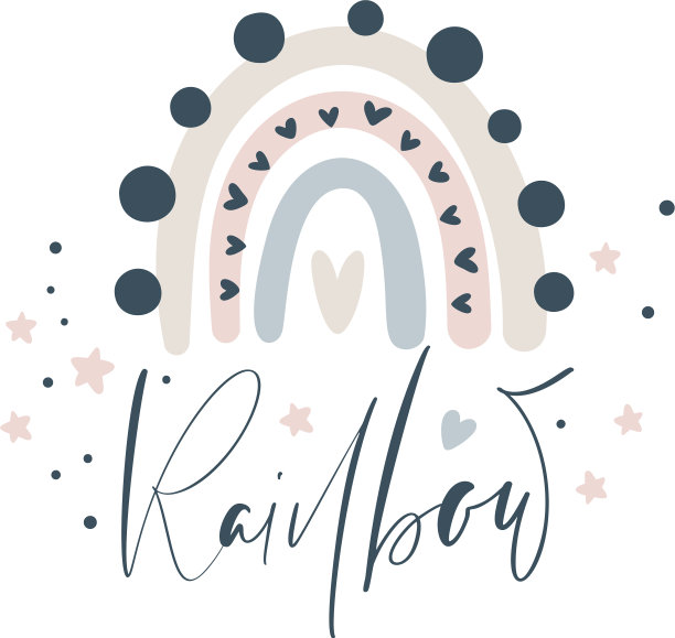 彩虹字书法和文字图片下载