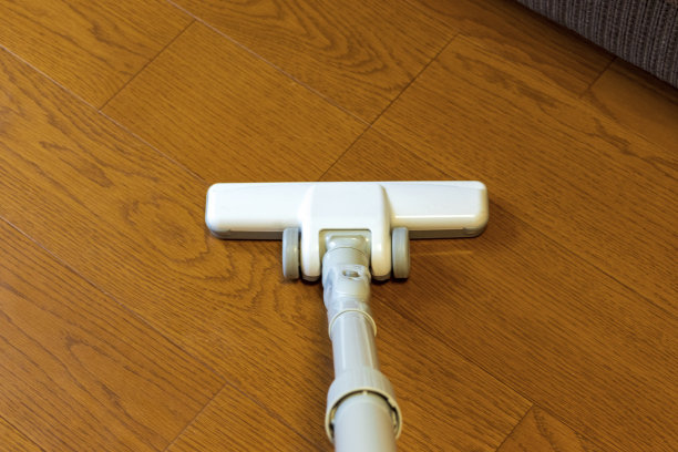 用吸尘器清洁木地板图片下载