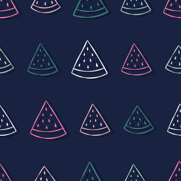 趣味手绘夏季无缝水花图案图片下载