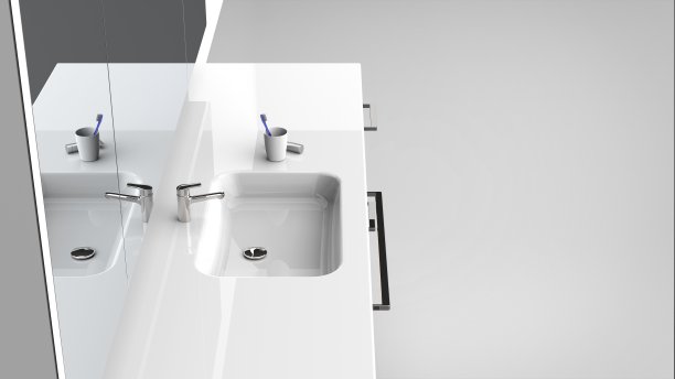 洗脸盆左侧3d渲染图片下载