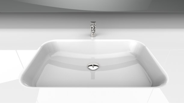 洗脸盆特写前3d渲染图片下载