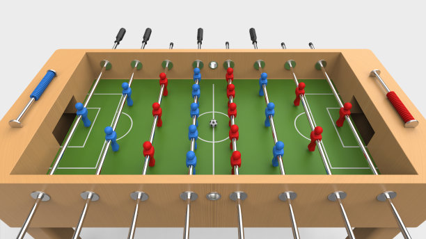 桌面足球前特写3d渲染图片下载