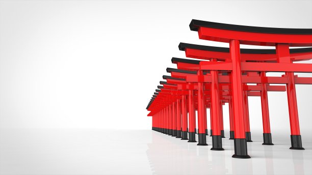 大门的神殿多个右3d渲染。jpg图片下载