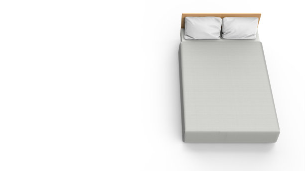 双人床右上方3d渲染。jpg图片下载