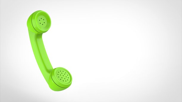 电话接收器绿色左3d渲染。jpg图片下载