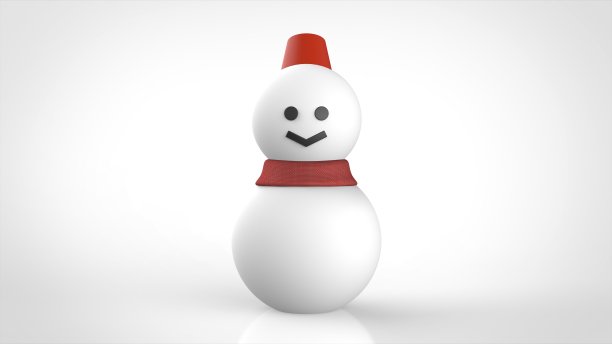 雪人前面没有手3d渲染。jpg图片下载
