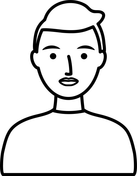 卡通青年偶像线风格图片下载