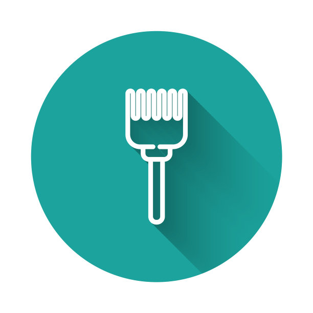 白线毛刷图标与长隔离图片下载