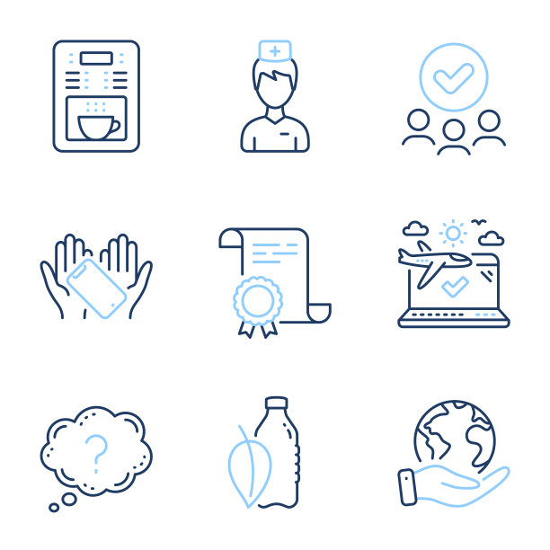 飞机旅行咖啡机和问号图片下载