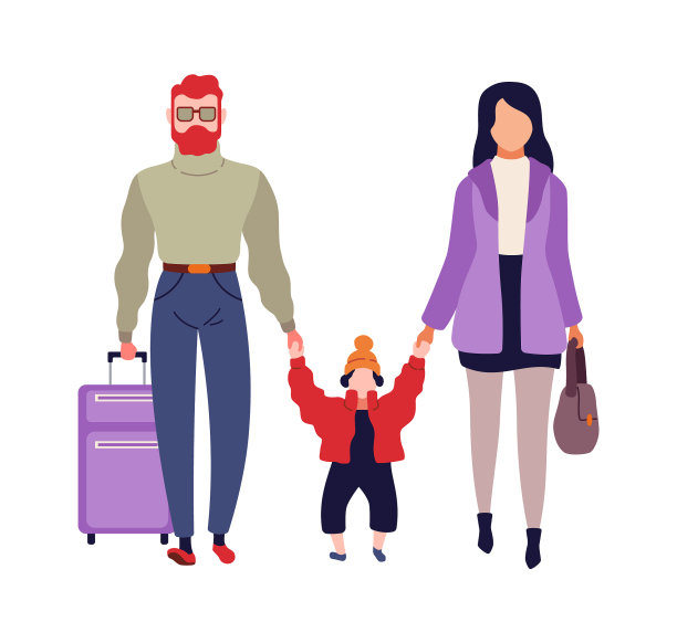 家属在机场，男女老少图片下载