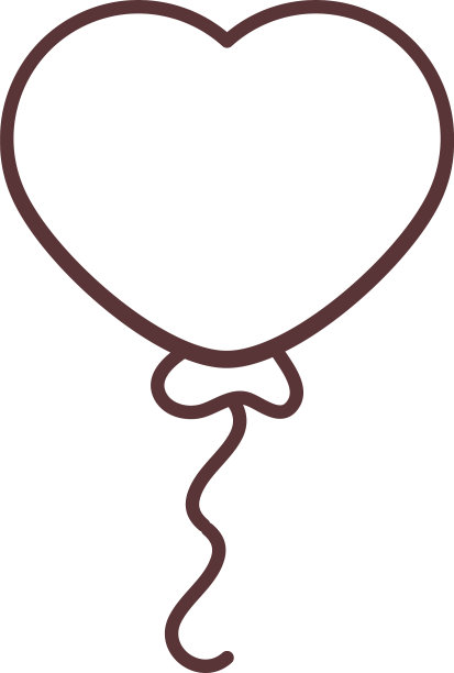 气球形状心形的爱情装饰庆典图片下载