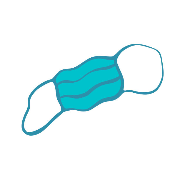 医用口罩涂鸦风格图片下载