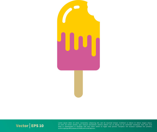 雪糕吧-夏季图标logo模板设计图片下载