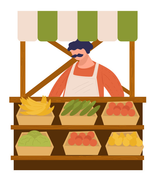 在农贸市场卖蔬菜的人图片下载