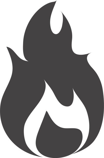 炽热火焰剪影设计图标图片下载